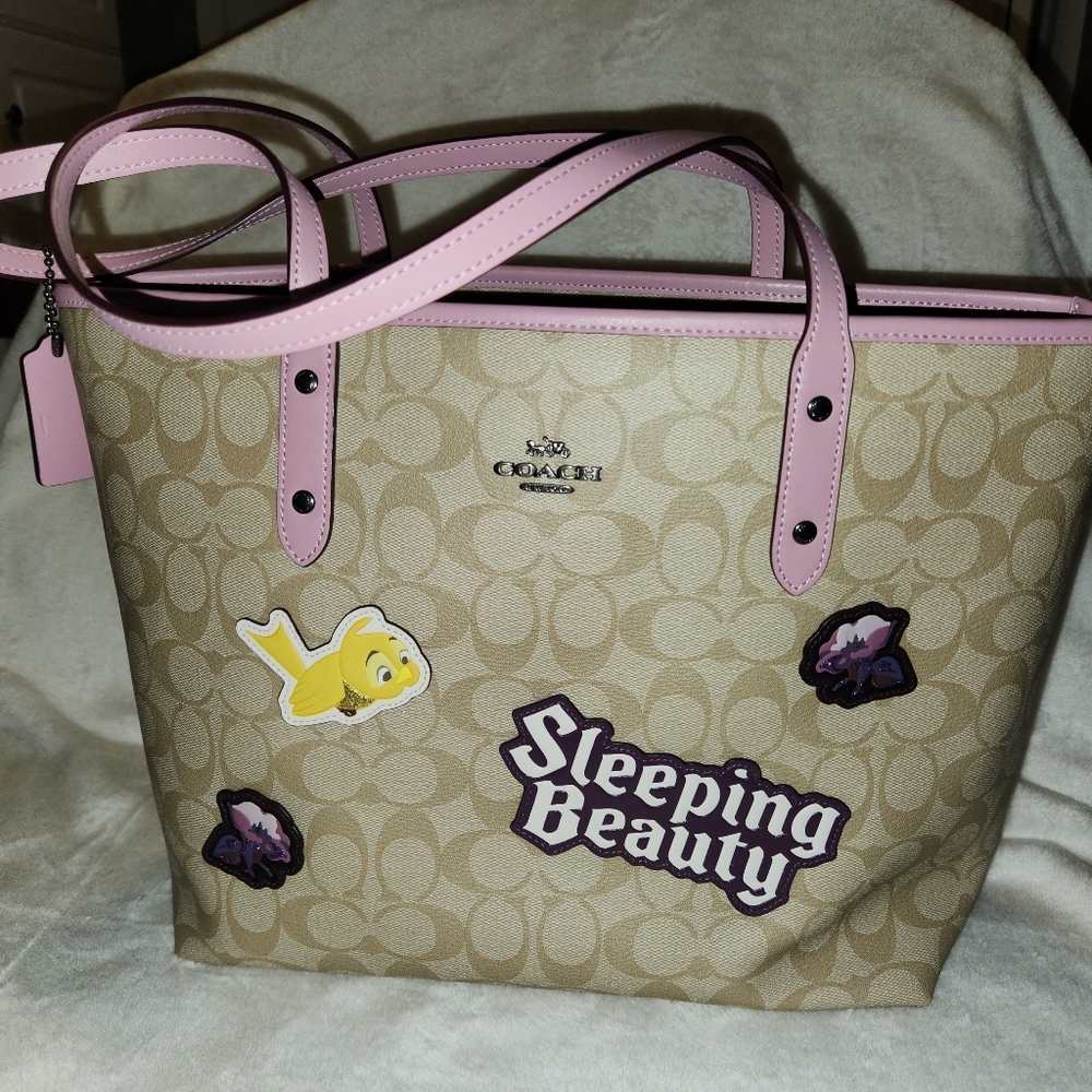New with tags Coach Sleeping Beauty Tote. AUTHENTICATE